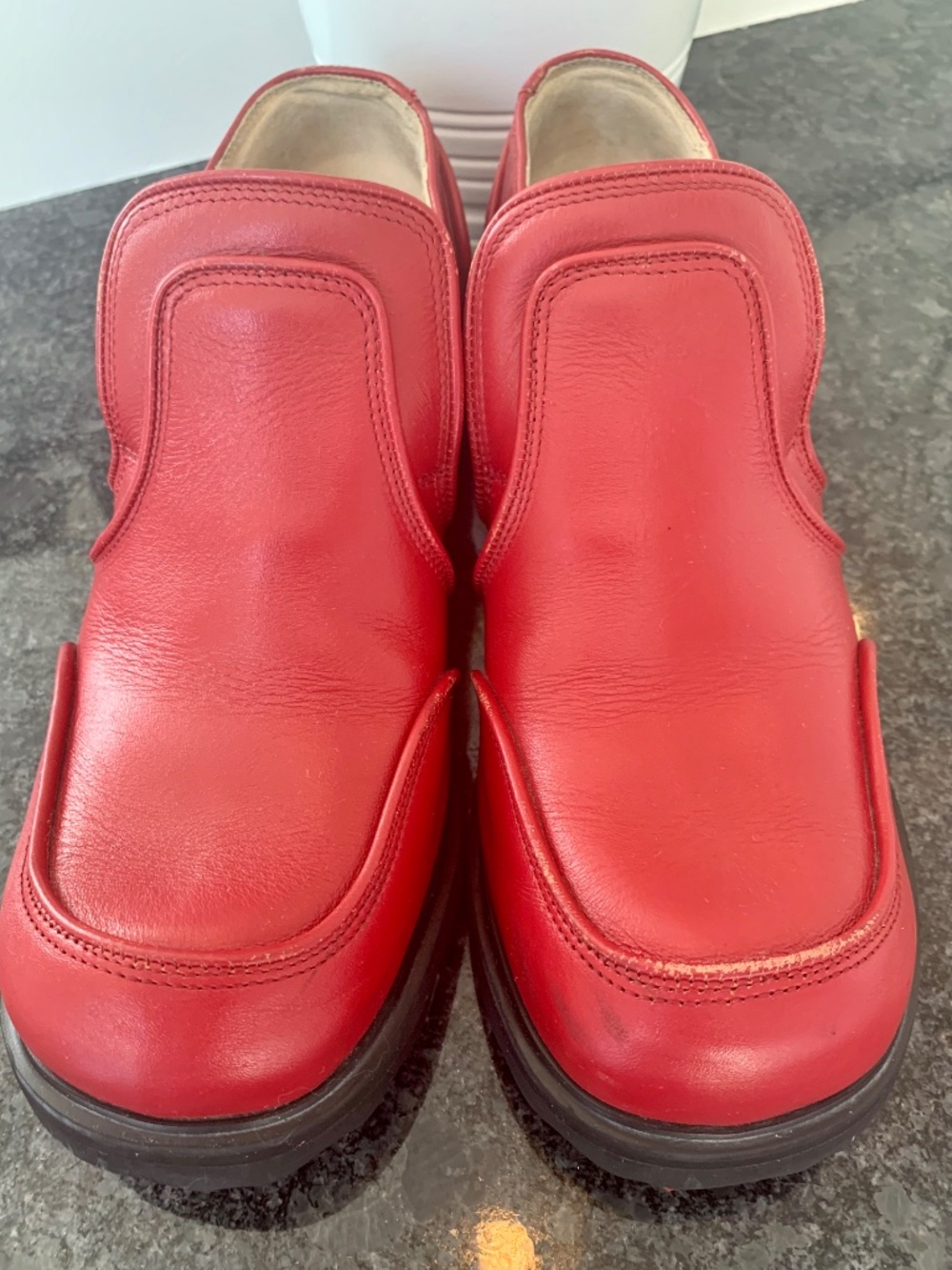 Fleuvog Red Leather Y2K F-Shoes - Picture 3 of 10